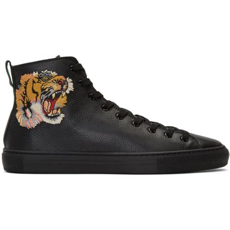 black gucci shoes with tiger|gucci tiger sneakers high.